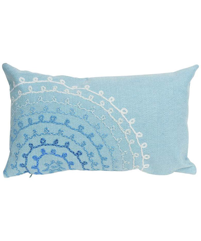 Visions II Ombre Threads Aqua 20" x 12" Lumbar Throw Pillow Vision