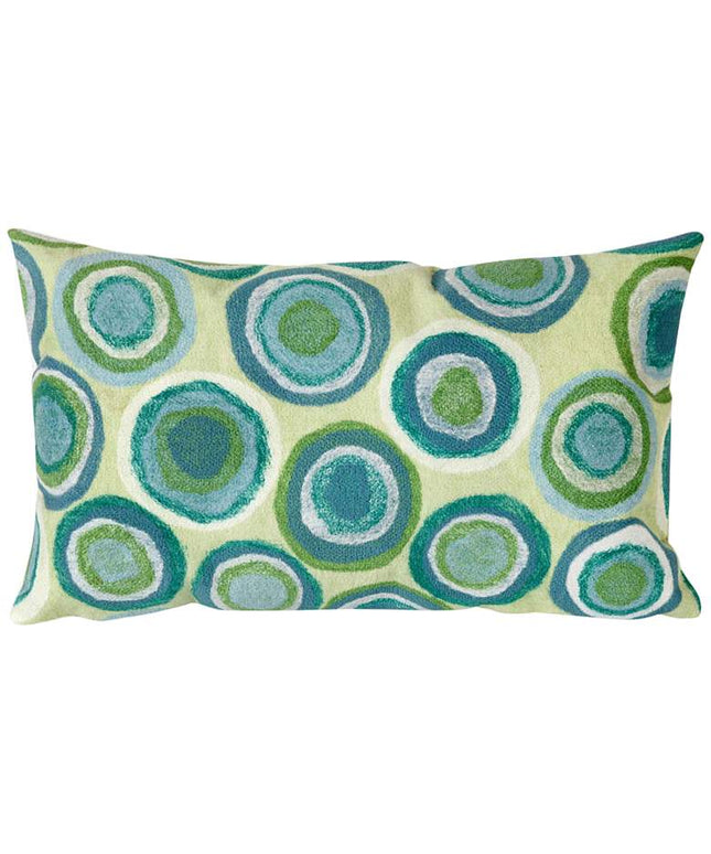 Visions II Puddle Dot Green 20" x 12" Lumbar Throw Pillow Vision