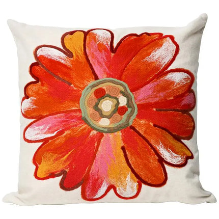 Visions III Daisy Orange 20" Square Indoor-Outdoor Pillow Vision
