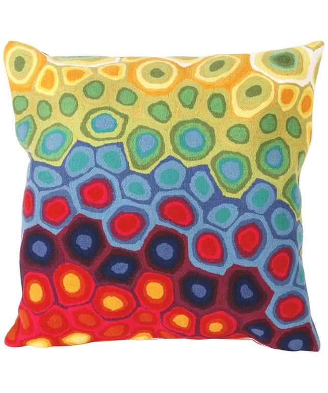 Visions III Pop Swirl Red 20" Square Indoor-Outdoor Pillow Vision