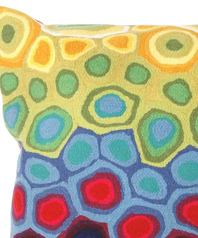 Visions III Pop Swirl Red 20" Square Indoor-Outdoor Pillow Vision