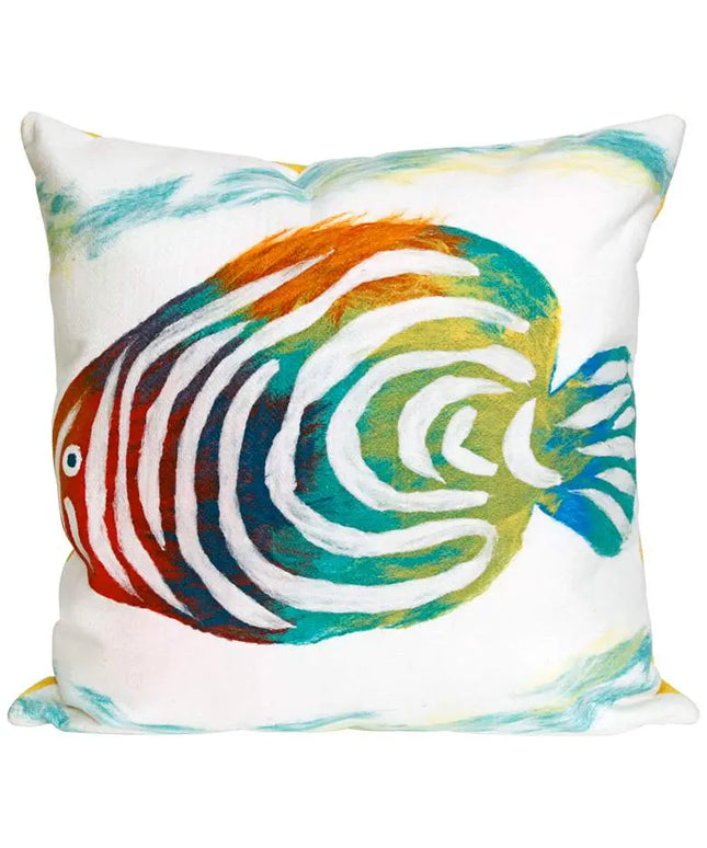 Visions III Rainbow Fish Pearl 20" Indoor-Outdoor Pillow Vision