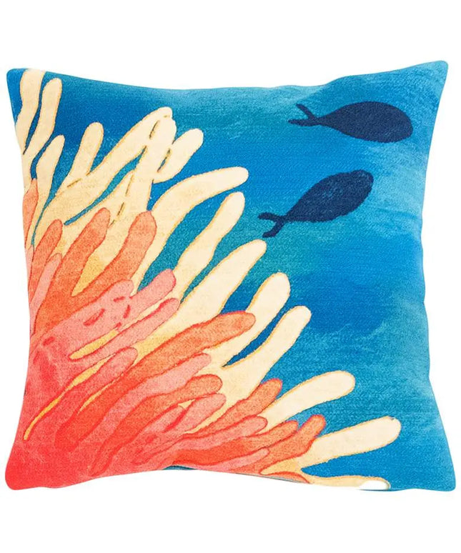 Visions III Reef and Fish 20" Square Indoor-Outdoor Pillow Vision