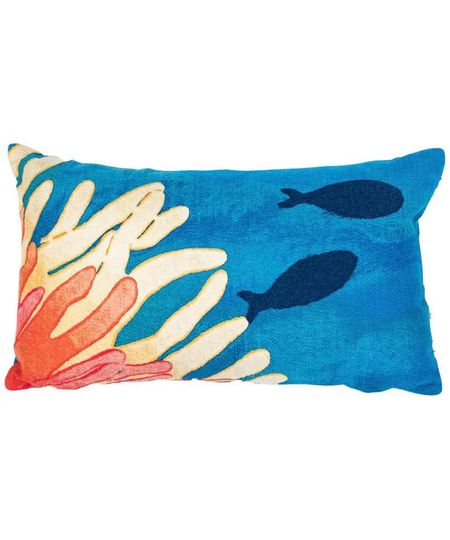 Visions III Reef and Fish 20" x 12" Indoor-Outdoor Pillow Vision
