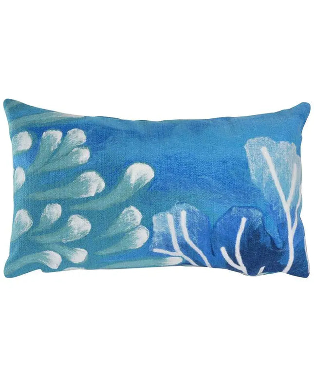Visions III Reef Blue 20" x 12" Lumbar Indoor-Outdoor Pillow Vision