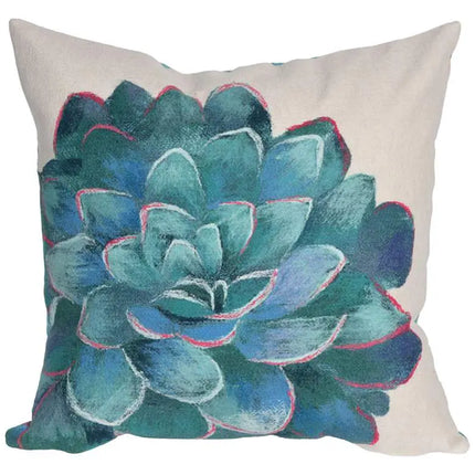 Visions III Succulent Ivory 20" Square Indoor-Outdoor Pillow Vision