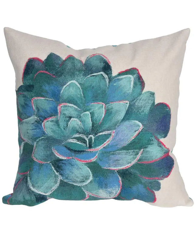 Visions III Succulent Ivory 20" Square Indoor-Outdoor Pillow Vision