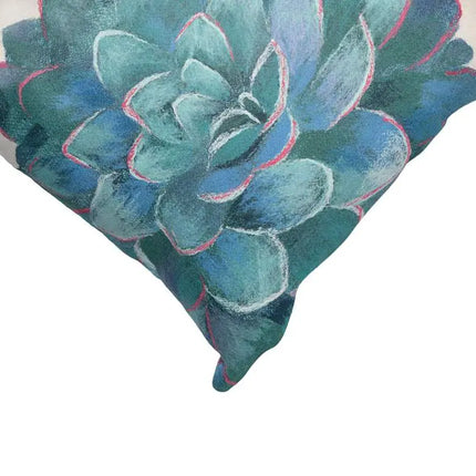 Visions III Succulent Ivory 20" Square Indoor-Outdoor Pillow Vision