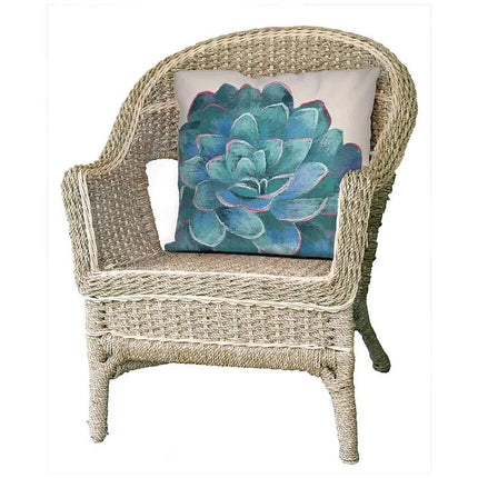 Visions III Succulent Ivory 20" Square Indoor-Outdoor Pillow Vision