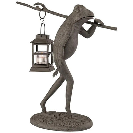 Walking Frog Lantern 17 1/2" High Verdigris Outdoor Statue Quoizel
