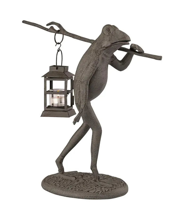 Walking Frog Lantern 17 1/2" High Verdigris Outdoor Statue Quoizel