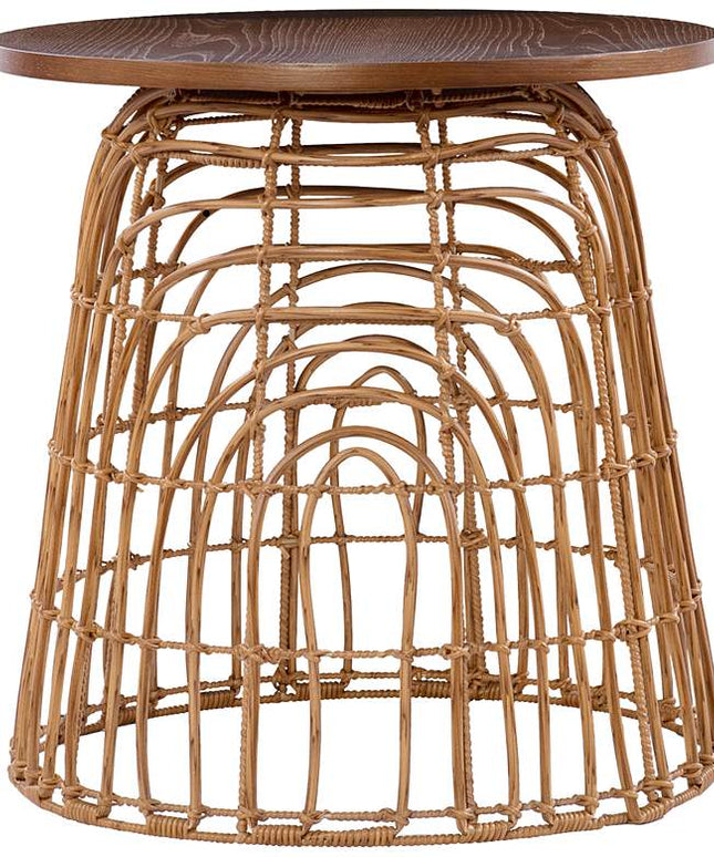 Weaverdon 17 3/4" Wide Natural Round Accent Table