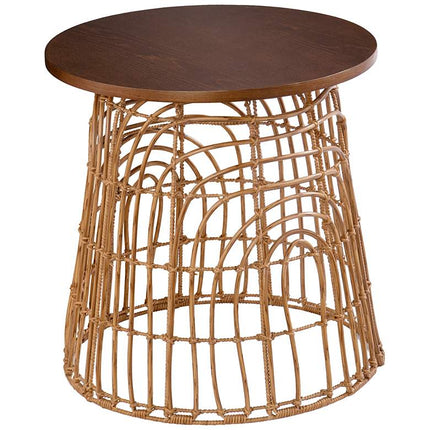 Weaverdon 17 3/4" Wide Natural Round Accent Table