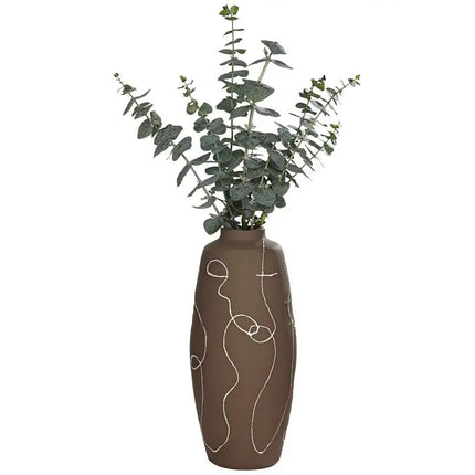 Zulu 13" High Matte Brown Decorative Vase Dahlia Studios