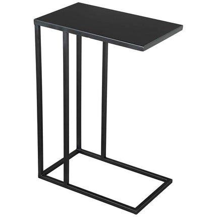 Zuo Atom 16 1/2" Wide Black Metal Rectangular Side Table
