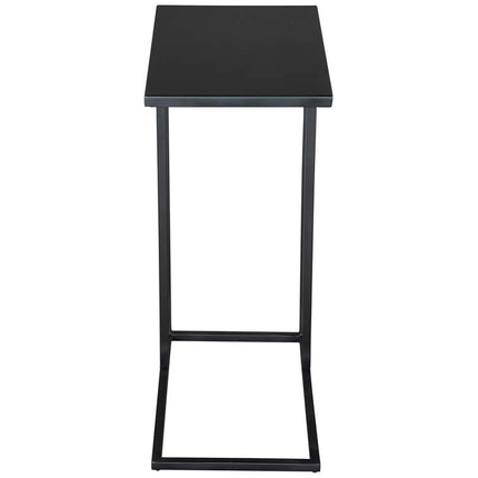 Zuo Atom 16 1/2" Wide Black Metal Rectangular Side Table