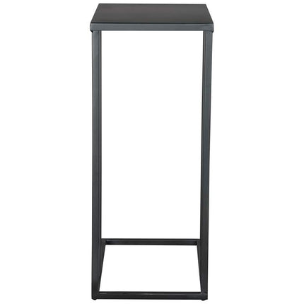 Zuo Atom 16 1/2" Wide Black Metal Rectangular Side Table