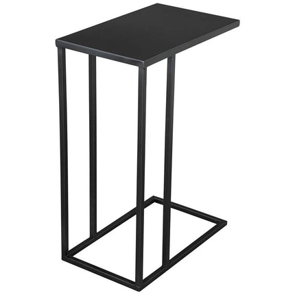 Zuo Atom 16 1/2" Wide Black Metal Rectangular Side Table