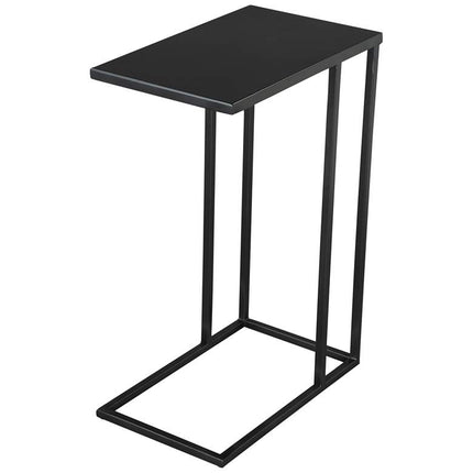 Zuo Atom 16 1/2" Wide Black Metal Rectangular Side Table